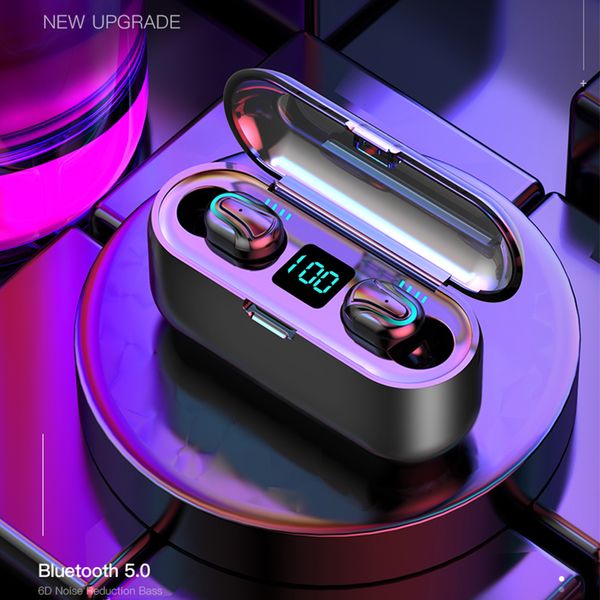 

hatosteped capsule tws wireless earbuds v5.0 bluetooth earphone headphones deep bass stereo sound sport earphone for mi iphone