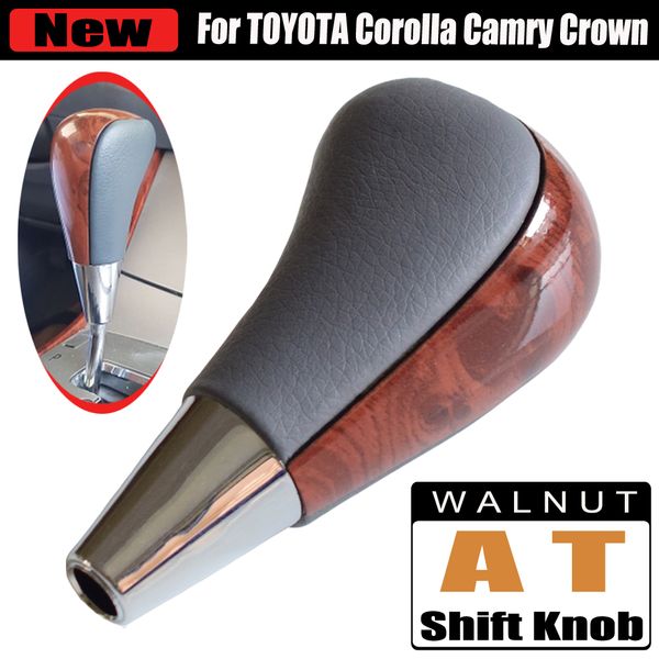 

car accessories gear shifter stick knob handball for corolla camry harrier fortuner crown land cruiser walnut & leather