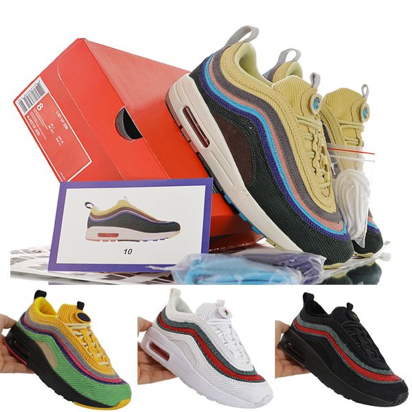 

1/97 sean wotherspoon kids shoes for boys girls baby running shoes 2019 designer athletic shoes 97 vf sw children sports sneakers, Black