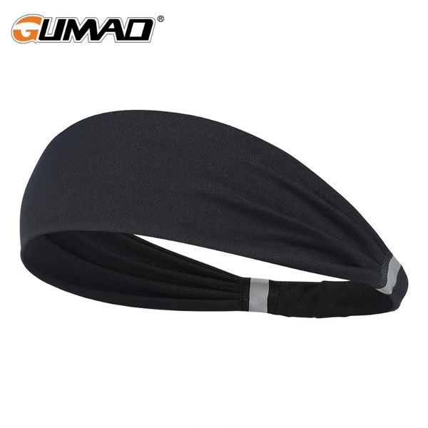 

girls men elastic sweatband sports headbands running fitness absorbent cycling jog tennis yoga gym sweat head band hair bandage, Yellow;black