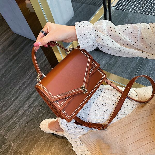 

new 2020 solid pattern pu leather crossbody bags for women quality shoulder messenger bag lady handbags totes