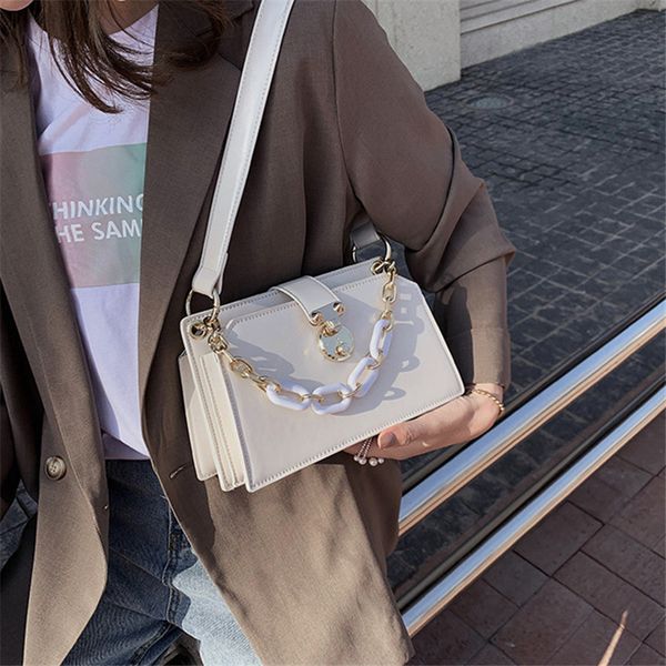 

bag for women handbag women 2020 new fashion lock square bag simple joker shoulder messenger