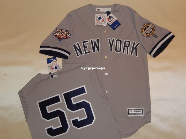 

baseball ny #55 hideki matsui 2009 shirt jersey gray new mens stitched jerseys big and tall size xs-6xl for sale, Black;blue