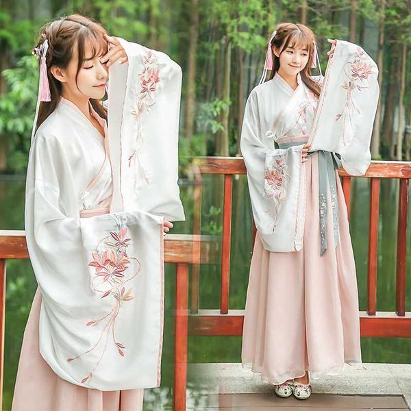 

новые прибытия женщины китайский hanfu костюм китайский народный костюм древний урожай orient тан dynesty косплей, Black;red