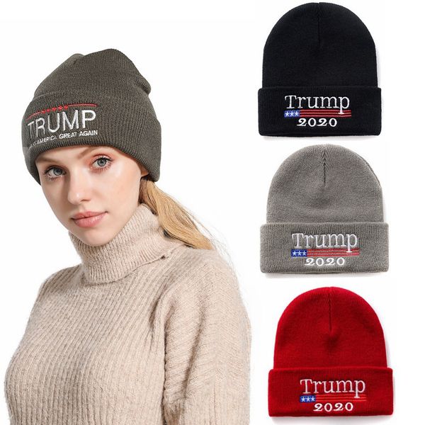 

new trump knitted hat donald trump 2020 make america great again letter embroidery crochet hat fashion winter warm knitted cap hha679, Yellow