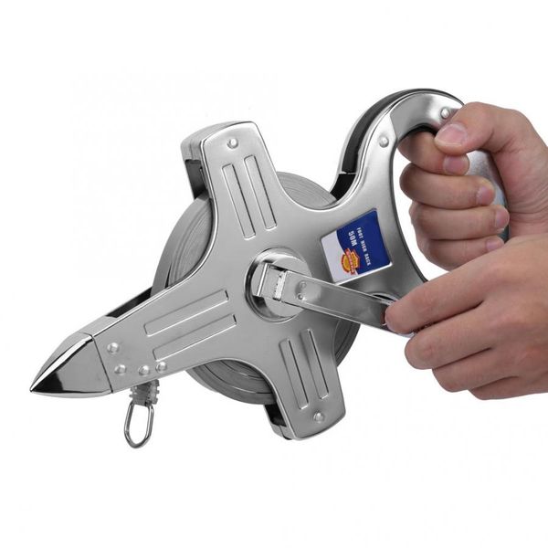 

stainless steel 30/50m retractable reel tape measure construction surveying tape ruler