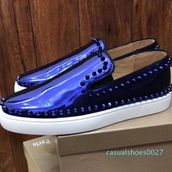 

red bottom women casual shoes designer red bottom loafers trainers sneakers breathable brand 35-46 c27, Black