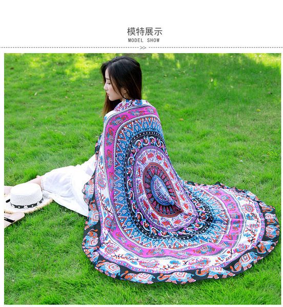 

arrivals faroot 2018 boho tapestry beach throw towel mandala round indian hippie mat picnic blanket