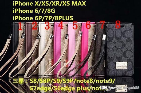 

Новый Для флип кожаный кошелек люксовый бренд чехол для телефона чехол для iphone 7 7plus 8 8plus X XS XR XS Макс 113
