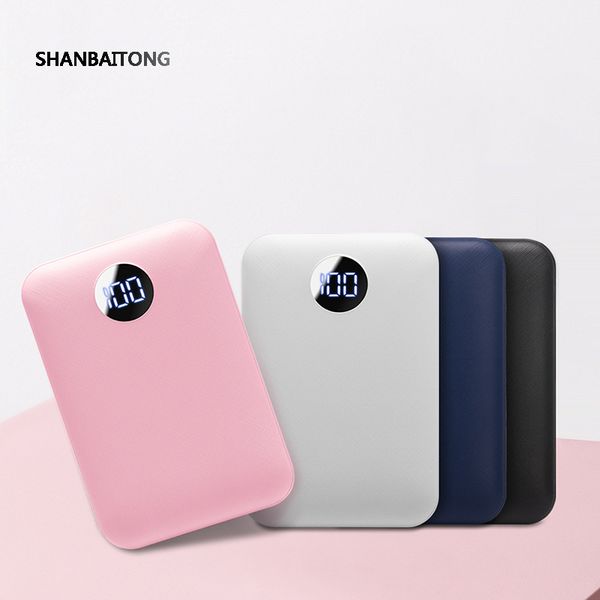 

band new 10000 mah mini power bank led digital display portable charging powerbank external battery for xiaomi iphone samsung