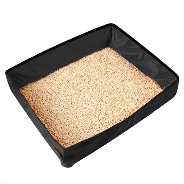 

folding pet cat litter box portable travel toilet seat waterproof outdoor foldable cat litter box ccat toilet training potty