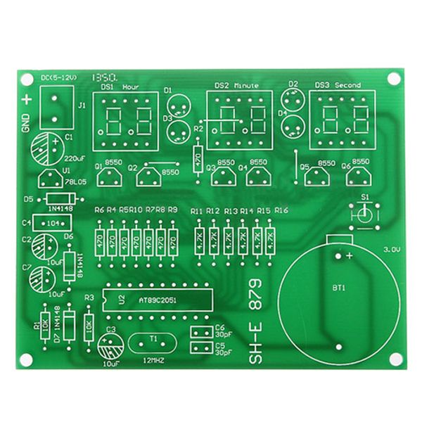 

diy kit module 9v-12v at89c2051 6 digital led electronic clock parts components