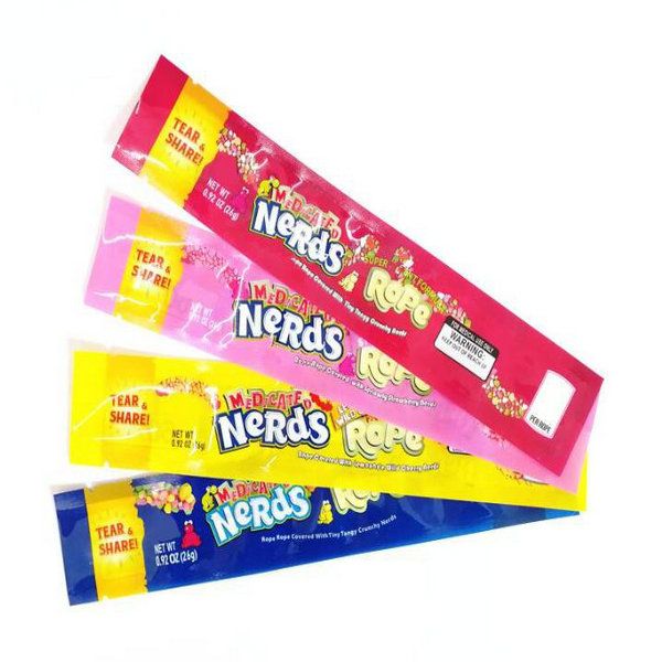 

2020 medicated nerds rope exotic car packaging three edge sealing bag exotic minie deodorant polyester foil food package candy bag from dhl