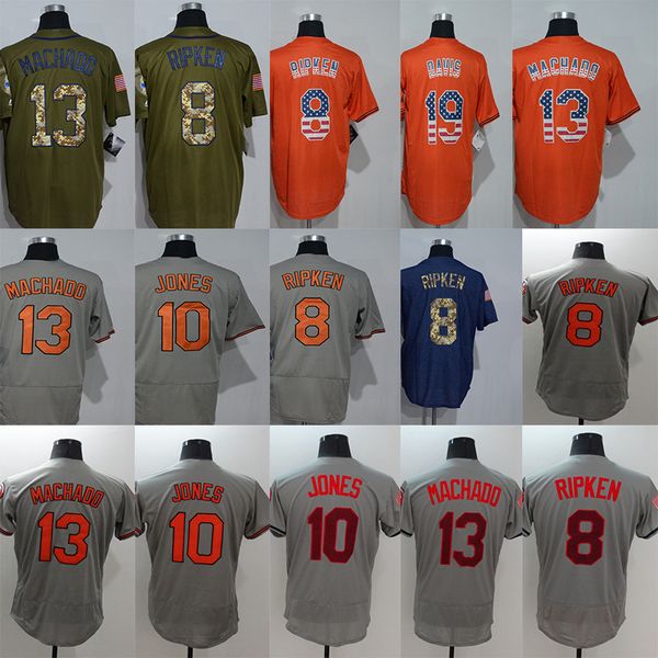 

Men's Jersey 13 Manny Machado 10 Adam Jones 8 Cal Ripken Jersey stitched Embroidery Baseball Jerseys