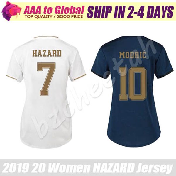

women real madrid jersey 2020 female hazard sergio ramos bale asensio marcelo soccer jerseys 19 20 lady sports shirts, Black;yellow