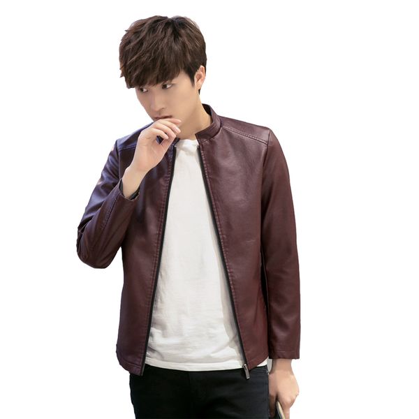 

new autumn fashion leather jacket men mens leather jackets and coats jaqueta de couro masculina plus size m-4xl, Black