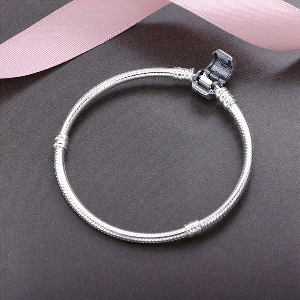 

wholesale-buckle snake bone bracelet for pandora 925 sterling silver temperament wild ladies bracelet fashion items with original box, Golden;silver