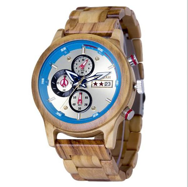 

2020 new men's luxury designer three-eye watch perpetual calendar small three-pin luminous watch cross-border explosion redear brand qu, Slivery;brown