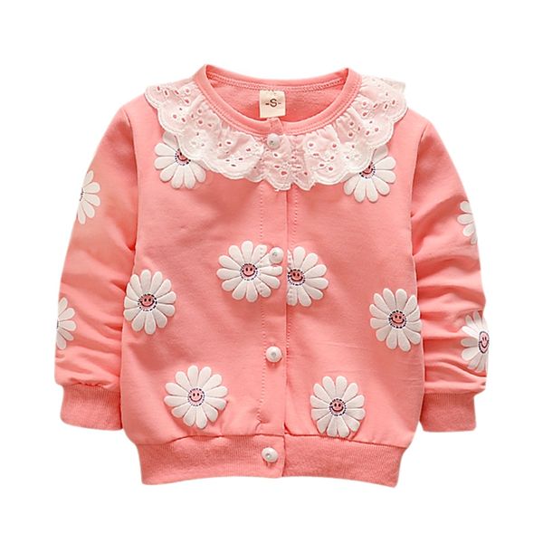 

6-36m весна осень повседневная пальто baby girl верхняя одежда кружево цветочные печати повседневные толстовка детские костюмы топы, Blue;gray