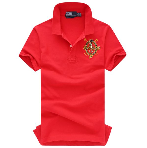 

luxury mens designer tshirt ralph high end lauren embroidered fashion tide brand polo shirts pony logo cotton solid color business pullover, White;black