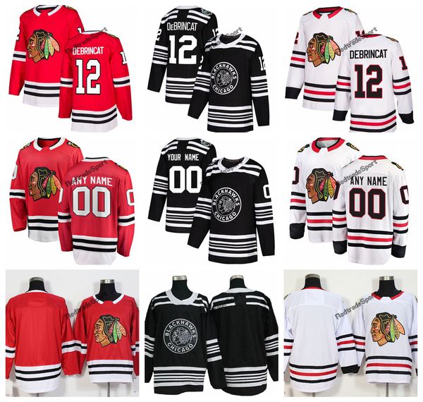 

2019 winter classic alex debrincat chicago blackhawks hockey jerseys new black #12 alex debrincat stitched jerseys customize name, Black;red