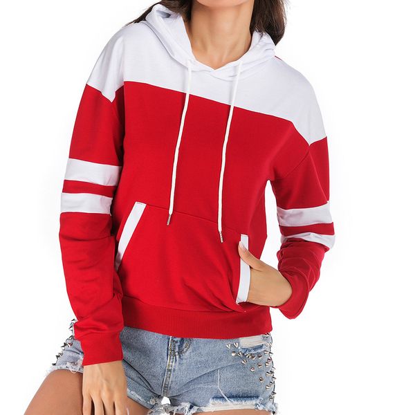 

fashion women hoodies long sleeve color block hooded kpop oversize overall sweatshirt harajuku hoody ulzzang korean style top, Black