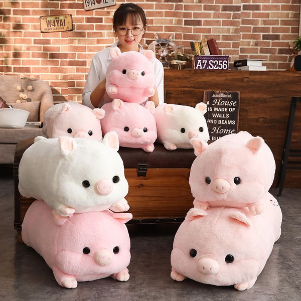 

say love plush pig toy hand warmer big eyes skin pink cream white piggs with holes warm plushie kids xmas gift 50/70/90cm t200619
