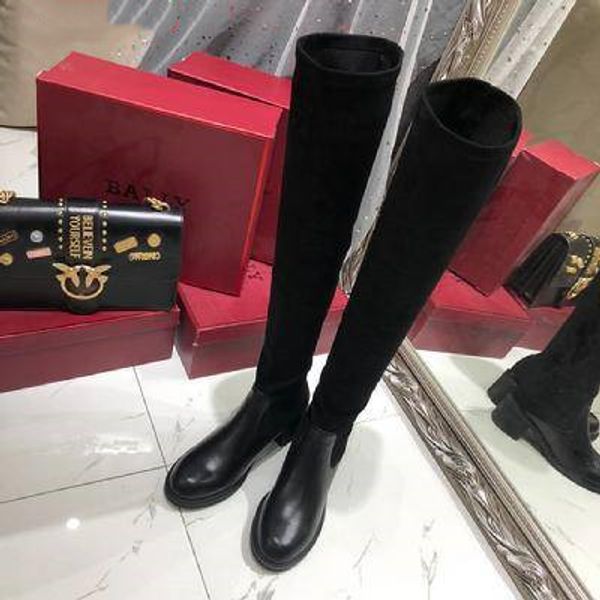 

over the knee boots platform shoes fashion sandal women genuine black leather ing