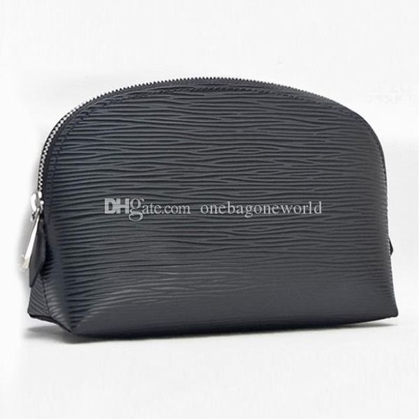

7 stars wholesale famous designer zipper around mn47516 cosmetic pouch travel bag genuine leather canvas black grid brown bag