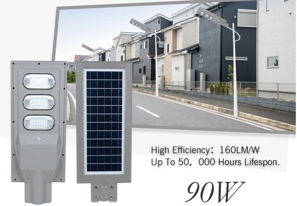 

umlight1688 60w 90w solar light waterproof ip65 solar street wall light pir motion sensor security lamp outdoor lighting for road garden