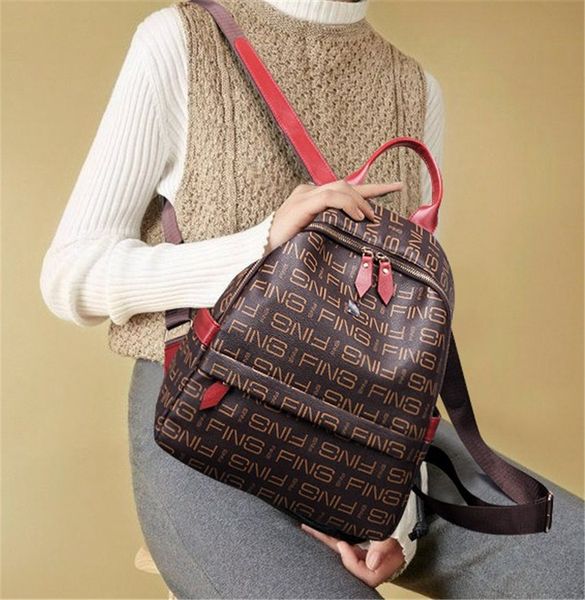 

designer preppy style new fashion women backpack pu leather retro female schoolbags teenage girl travel books rucksack shoulder bags