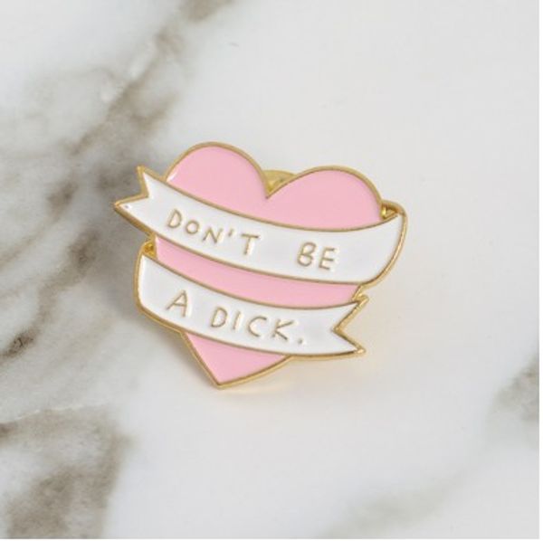 

jewelry brooch pin dont be a dick enamel alloy gift idea for girls/ladies pin brooches dhl free, Gray