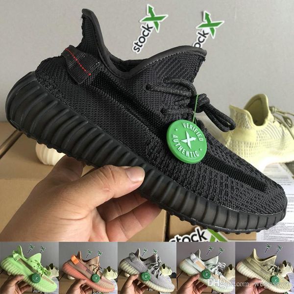 

2019 kanye west designer shoes black reflective zebra cream white blue tint mens womens running shoes sport sneakers with box 5-13