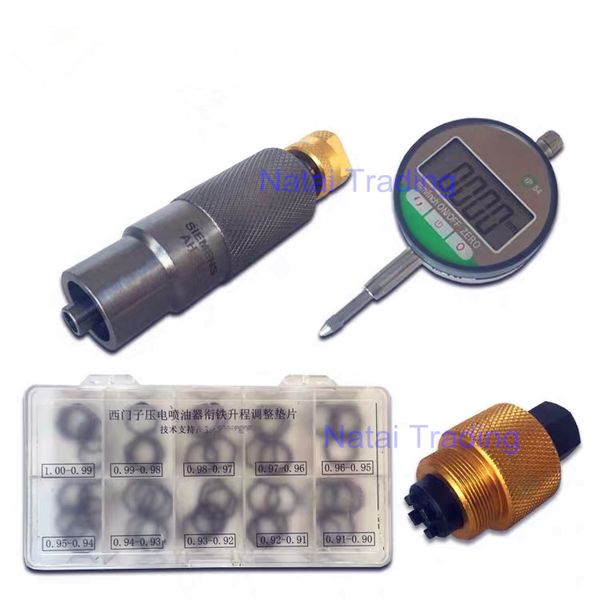 

piezo siemens test gauge common rail injector nozzle armature lift measuring seat adjusting shim 0.9-1.0mm piezo injector wrench