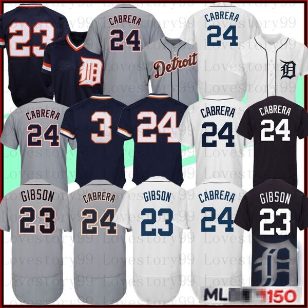 

Embroidery 23 Kirk Gibson Detroit Jerseys Tigers 24 Miguel Cabrera 150th patch jersey 3 Alan Trammell High Quality 100% Stitched