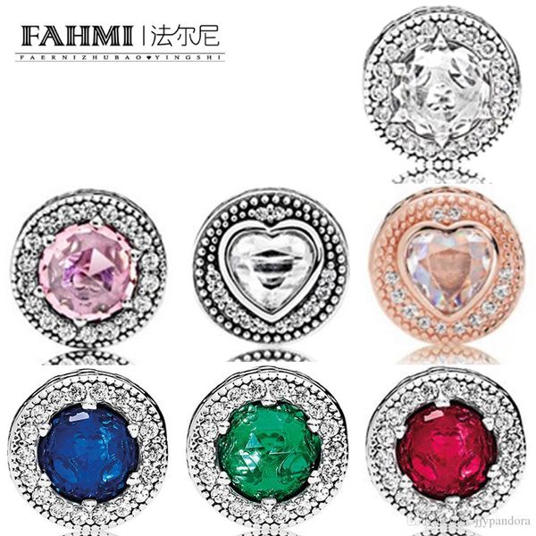 

2019 fahmi classic 100% 925 sterling silver e-series diy bracelet jewelry for glamour women with beads wholesale, Black