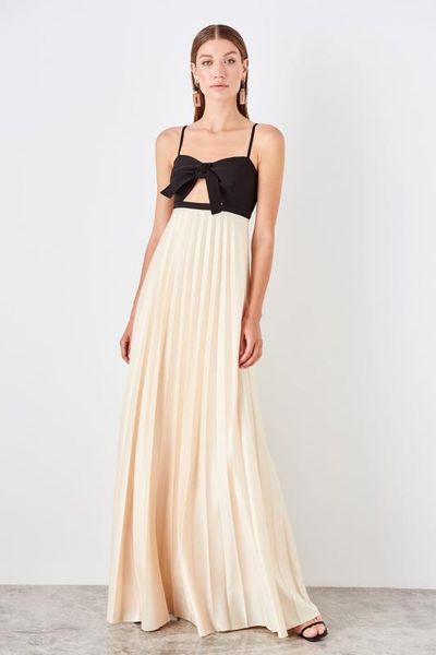 

trendyol pilise детальнее вечернее платье tprss19uz0129, White;black