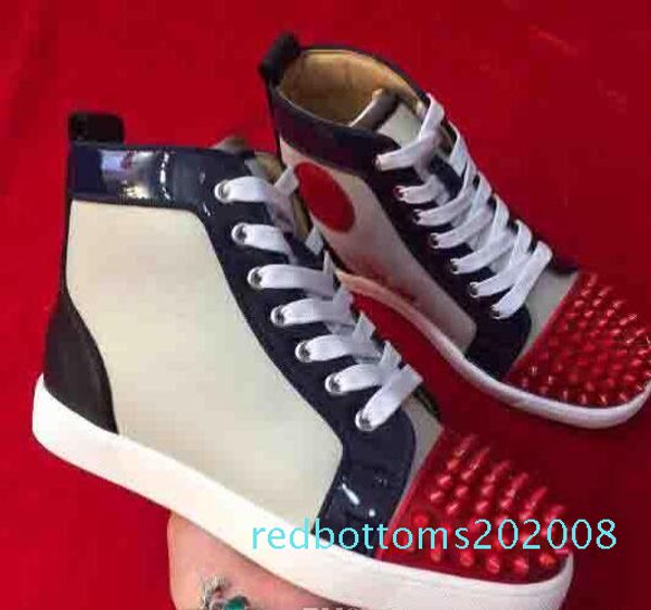 

real picture red bottom sneakers for men luxury red yellow spikes fashion casual mens womens shoes 2018 designer leisure trainers r08, Black