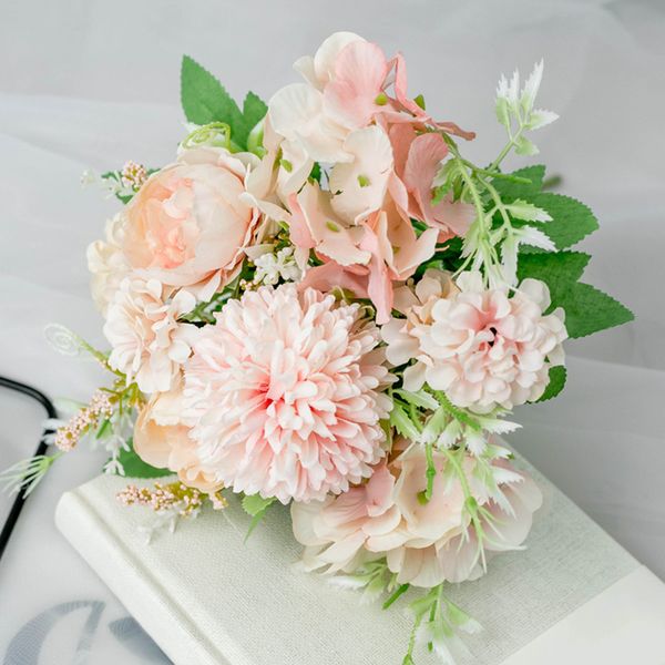 

1bunch high-grade artificial flower simulation rose bouquet flower diy home wedding decoration valentine's day gift quickly sent