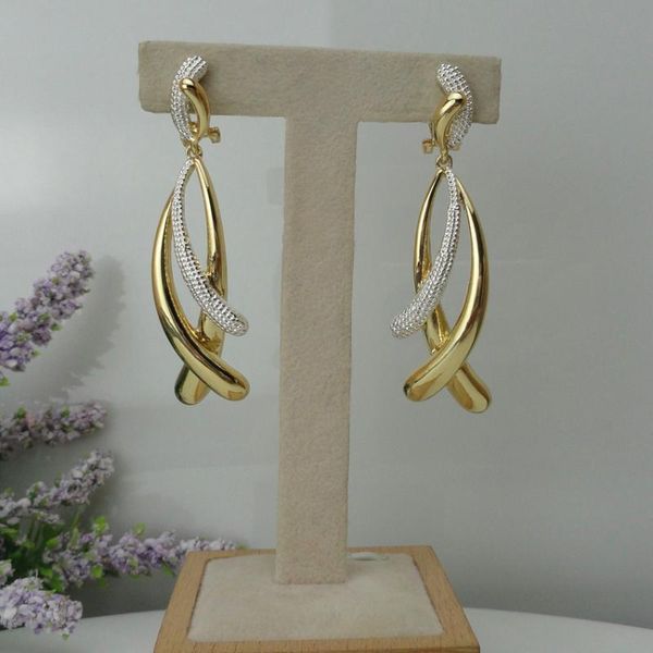 

yuminglai 24k dubai gold earrings italian earrings for women fhk8628, Silver