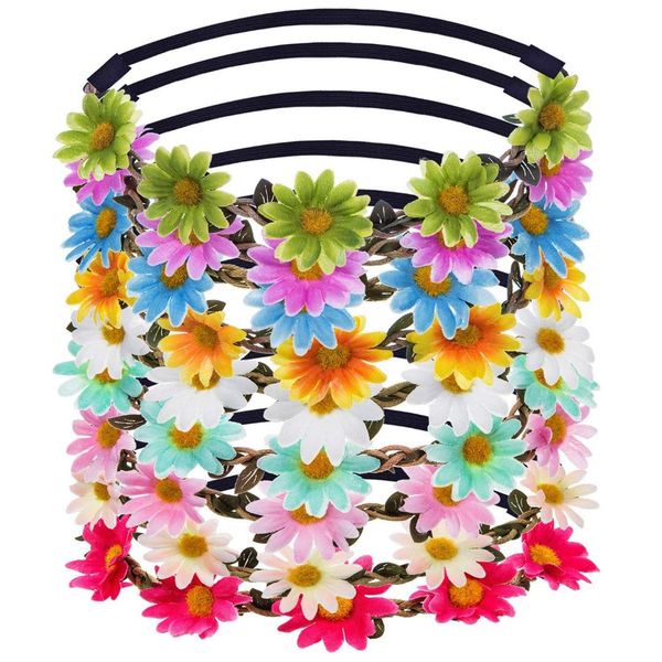 

girl daisy flower crown wreath wreath headband