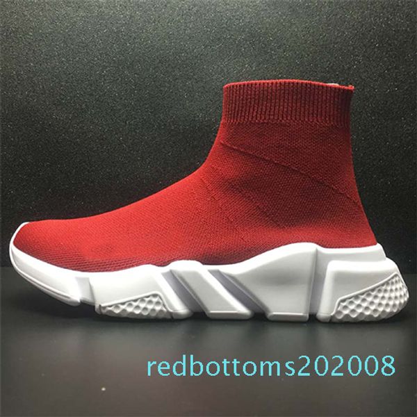 

2020 новый париж скорость тренеры knit носок обуви оригинал luxury дизайнерские мужские кроссовки женщин дешевые качества повседневная обувь, Black