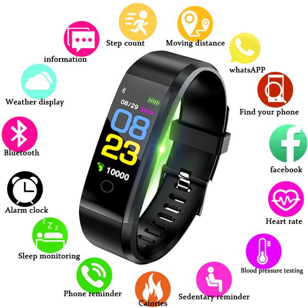 

bangwei sport smart bracelet men women bluetooth digital led men wristwatch blood pressure heart rate pedometer for android ios, Slivery;brown