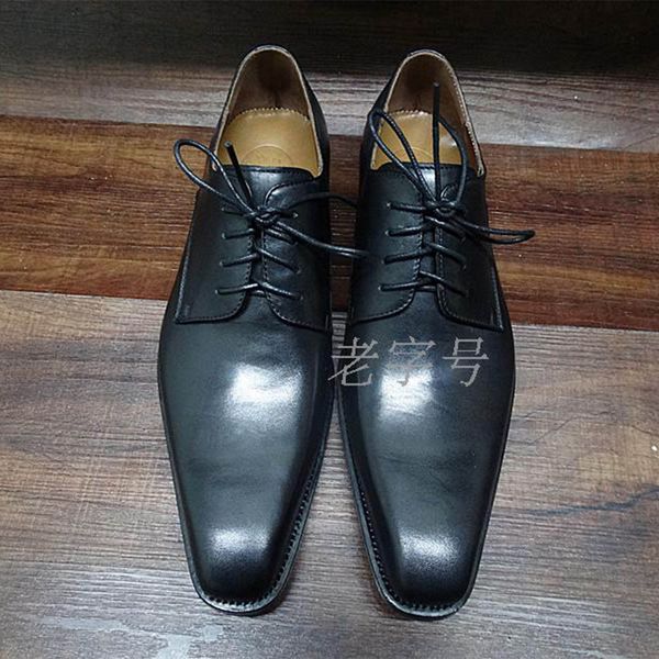 

sipriks mens square toe calf leather dress shoes elegant black goodyear welted shoes italian handmade formal gents suits