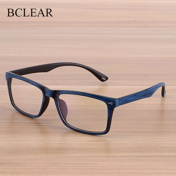 

bclear eye glasses men and women wooden pattern fashion retro optical spectacle eyeglasses glasses frame vintage eyewear, Black