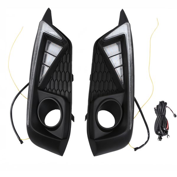 

dhbh-car drl led for civic 10th 2016 2017 2018 daytime running lights with fog light hole auto accessories 2pcs/set
