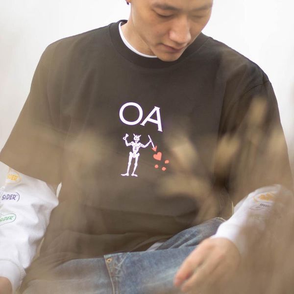 

19fw n0ah blackbeard logo tee printed t-shirt solid color high street short sleeves men women summer crew neck tee skateboard hfymtx700, White;black