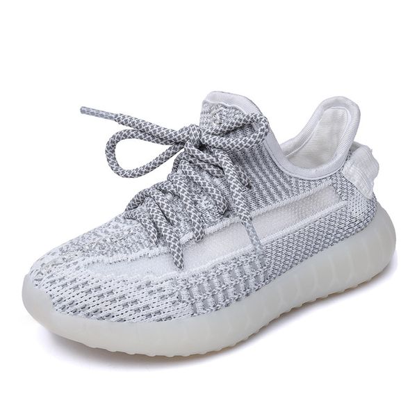 

2019 boys girls fashion brand reflective sneakers toddler/little/big kid lace up slip on casual trainers children school shoes t200421, Black;red