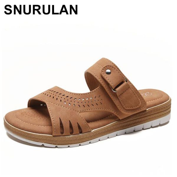 

snurulannew women bohemia flat sandals women summer slippers fashion leisure breathable beach sandals shoes non-slipsandal, Black