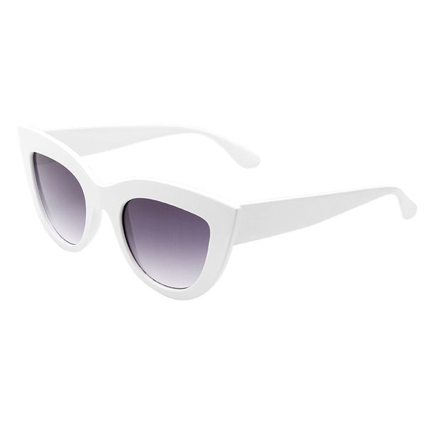 

new ретро толстая рамка cat eye солнцезащитные очки женщины дамы моды марка дизайнер зеркало объектива cateye солнцезащитные очки женский